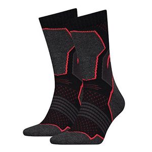 HEAD Hiking Crew sokken 2-pack Unisex Black/red-43-46