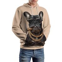 grafische puppy herenmode 3D-print hoodie vakantie streetwear hoodies lichtbruin hooded print fleece winter lente herfstdesigner sweatshirt met capuchon Lightinthebox