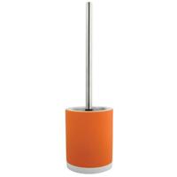 MSV Toilet|wc-borstel houder - keramiek|metaal - oranje - 38 cm