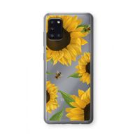 Sunflower and bees: Samsung Galaxy A31 Transparant Hoesje