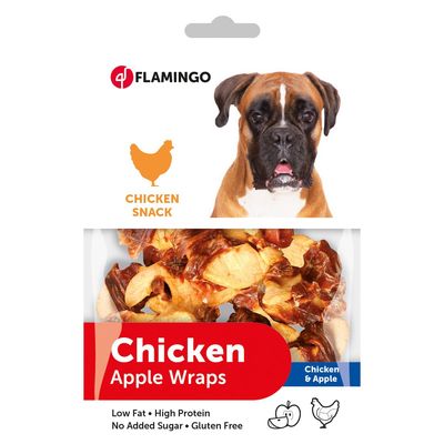 Hondensnack Chick'n Appel Wraps 85 gr 85 gr Flamingo Hondensnack Chick'n Appel Wraps 85 gr 85 gr Flamingo
