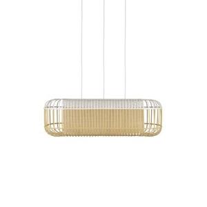 Forestier Bamboo Oval L hanglamp wit