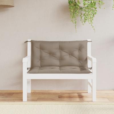 VidaXL Tuinbankkussens 2 st 100x50x7 cm oxford stof taupe
