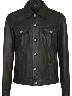 Dolce & Gabbana veste à fini poli - Noir