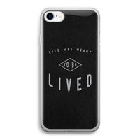 To be lived: iPhone SE 2020 Transparant Hoesje