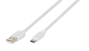 Vivanco USB-kabel USB 2.0 USB-C stekker, USB-A stekker 0.15 m Wit 62478