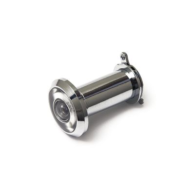 1x stuks deurspion / kijkgat / deurspionnen verchroomd met afsluitklepje 1,6 cm