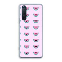 Smiley watermeloenprint: Sony Xperia 5 II Transparant Hoesje