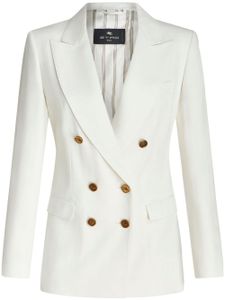 ETRO slub-texture double-breasted blazer - Blanc