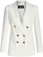 ETRO slub-texture double-breasted blazer - Blanc - thumbnail