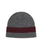 HEMA Herenbeanie grijs-rood