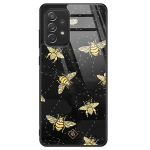 Samsung Galaxy A72 glazen hardcase - Bee yourself