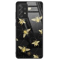 Samsung Galaxy A72 glazen hardcase - Bee yourself Samsung Galaxy A72 glazen hardcase - Bee yourself