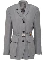 Prada blazer à taille ceinturée - Gris