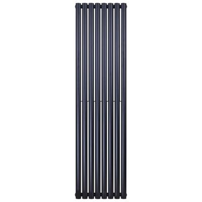 Design Radiator Belrad | 180x59 cm | CV radiator | Midden aansluiting | Ovaal dubbelzijdig | 2050 watt | Zwart mat