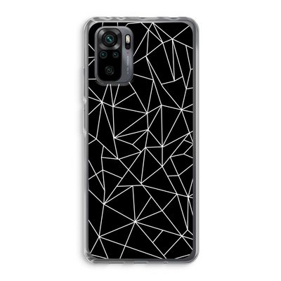 Geometrische lijnen wit: Xiaomi Redmi Note 10 Pro Transparant Hoesje