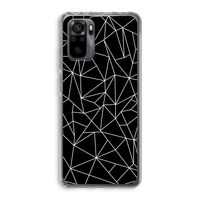 Geometrische lijnen wit: Xiaomi Redmi Note 10 Pro Transparant Hoesje