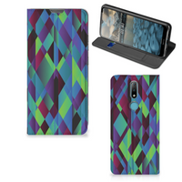 Nokia 2.4 Stand Case Abstract Green Blue - thumbnail