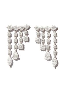 Anita Ko boucles d'oreilles pendantes en or blanc 18ct ornées de diamants - Argent