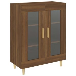 vidaXL Dressoir 69,5x34x90 cm bewerkt hout bruin eikenkleur