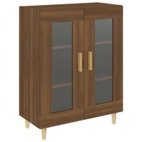 vidaXL Dressoir 69,5x34x90 cm bewerkt hout bruin eikenkleur - thumbnail