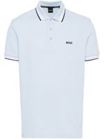 BOSS polo à logo brodé - Bleu