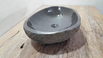 Waskom riviersteen RXL250322, 63x40x15 cm