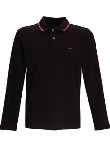Emporio Armani polo à logo brodé - Noir