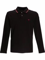 Emporio Armani polo à logo brodé - Noir Emporio Armani polo à logo brodé - Noir