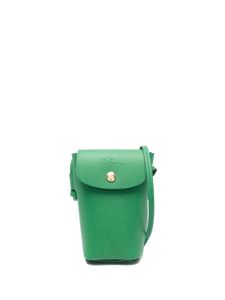 Longchamp étui pour smartphone en cuir à logo embossé - Vert