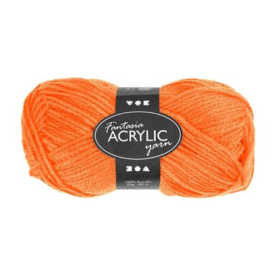 Creativ Company Acrylgaren neon - neon oranje, 50gr