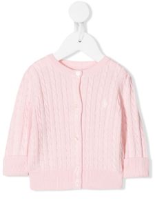 POLO RALPH LAUREN KIDS cardigan à logo brodé - Rose