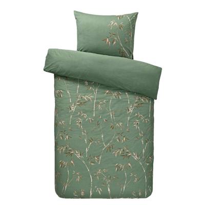 2e Halve Prijs Leen Bakker - Comfort Dekbedovertrek Muriel - 140x200/220 Cm - Katoen - Groen