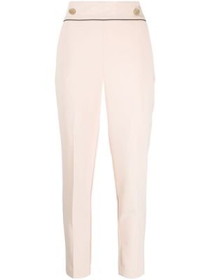 LIU JO pantalon court à taille haute - Rose