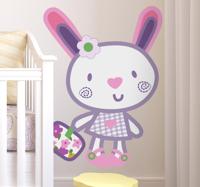Sticker kinderkamer konijn roze Sticker kinderkamer konijn roze
