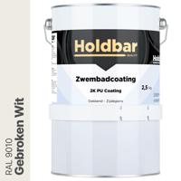 Holdbar Zwembadcoating Gebroken Wit (RAL 9010) 2,5 kg
