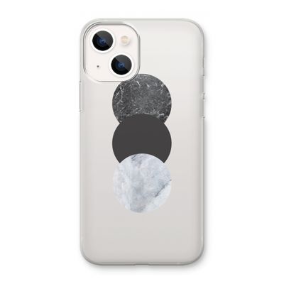 Marmeren cirkels: iPhone 13 mini Transparant Hoesje