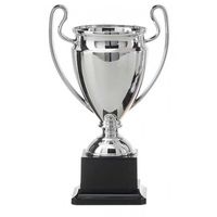 Zilveren winnaars beker/cup 21 cm met grote oren   - - thumbnail