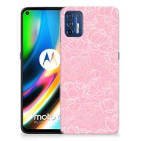 Motorola Moto G9 Plus | TPU Case | White Flowers