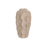 Vaas Home ESPRIT Beige Keramiek Golven Verouderde afwerking 25 x 25 x 50 cm
