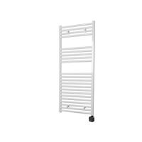 Electrische Wifi Radiator Sanicare HPW Carini 111,8x60 cm Wit Met Thermostaat Zwart Rechtsonder