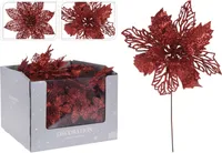 Kerstbloem steker 21cm - Rood - thumbnail