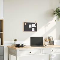 VidaXL Krijtbord met massief grenenhouten frame 40x30 cm zwart