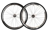 Santafixie 30mm Wielset + Binnenbanden + Banden - Zilver Santafixie 30mm Wielset + Binnenbanden + Banden - Zilver