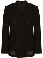 Dolce & Gabbana blazer en laine à boutonnière croisée - Noir