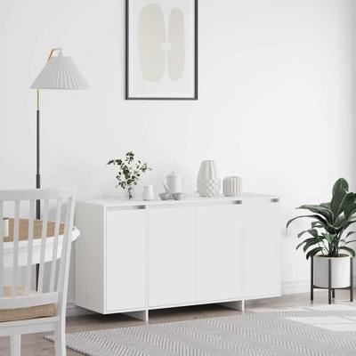Dressoir Wit 135 x 41 x 69 cm Bewerkt hout