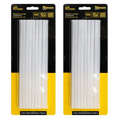 Lijmpatronen 8x200 mm - 30x - transparant - voor standaard lijmpistool