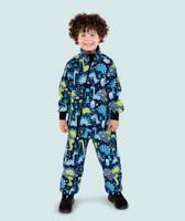 Waterproof Softshell Overall Comfy Ultramarine Dino Drawings Bodysuit