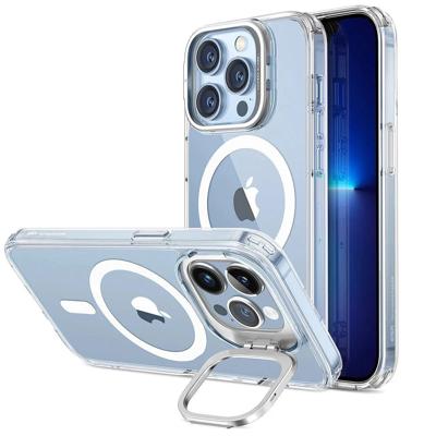 iPhone 13 Pro Classic Hybrid Case with Stash Stand (HaloLock) - Clear