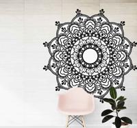 Muurstickers bloemenpatroon Mandala zwart en wit